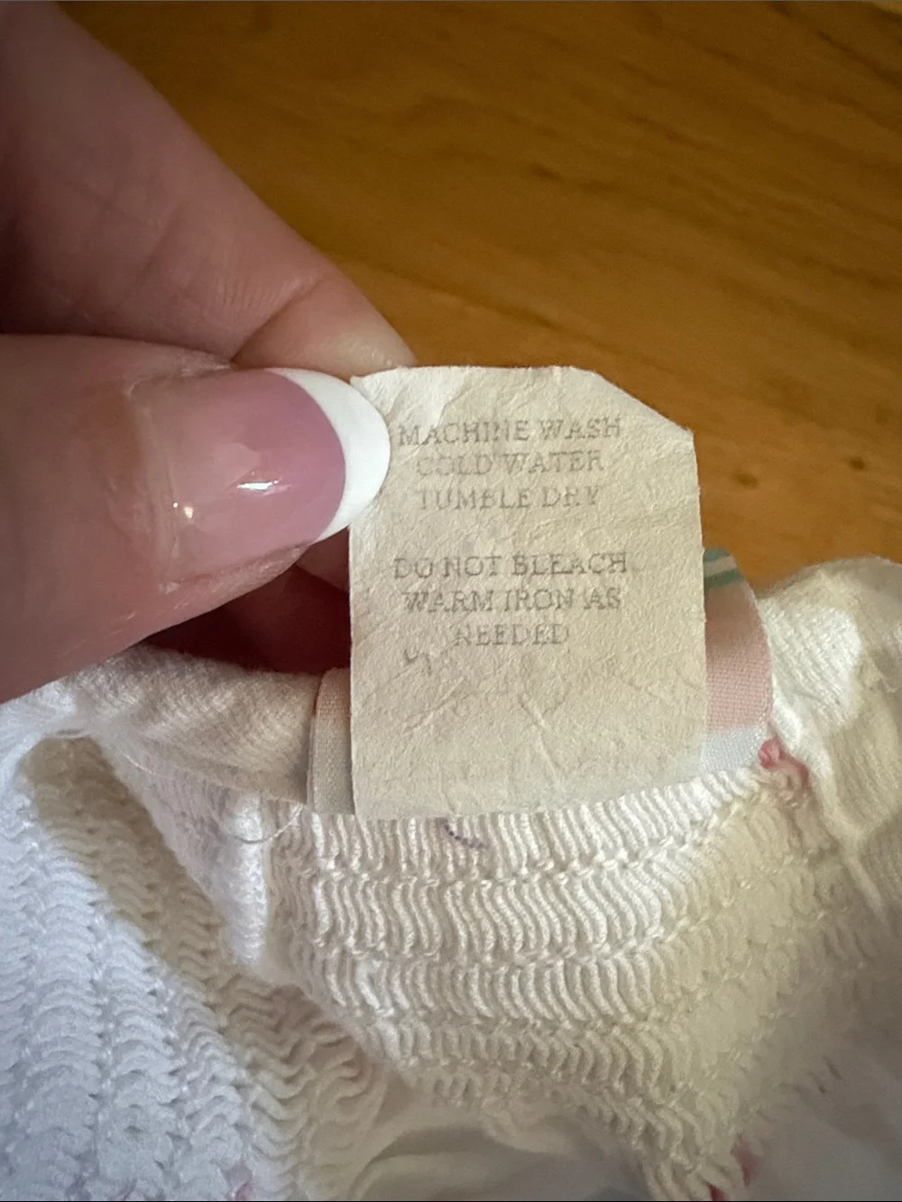 18M -Southern Sunshine “BIG SISTER” Smocked Little Girl Dress & Pink Trim VTG90s